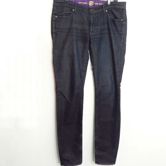 Rich & Skinny Marilyn Super Skinny Dark Wash Jean EUC sz 31 - Picture 2 of 10